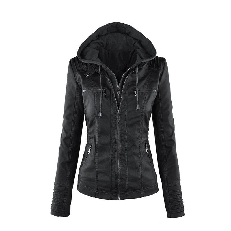 Women's Long Sleeve Lady Leather Motorcycle Jackets