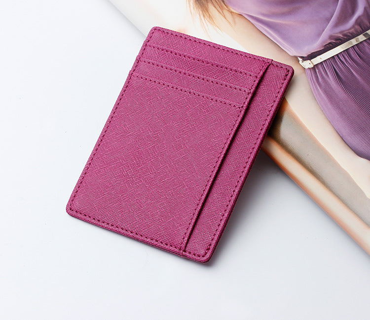 Women's & Men's & Leather Lightweight Clip First Layer Card Holder