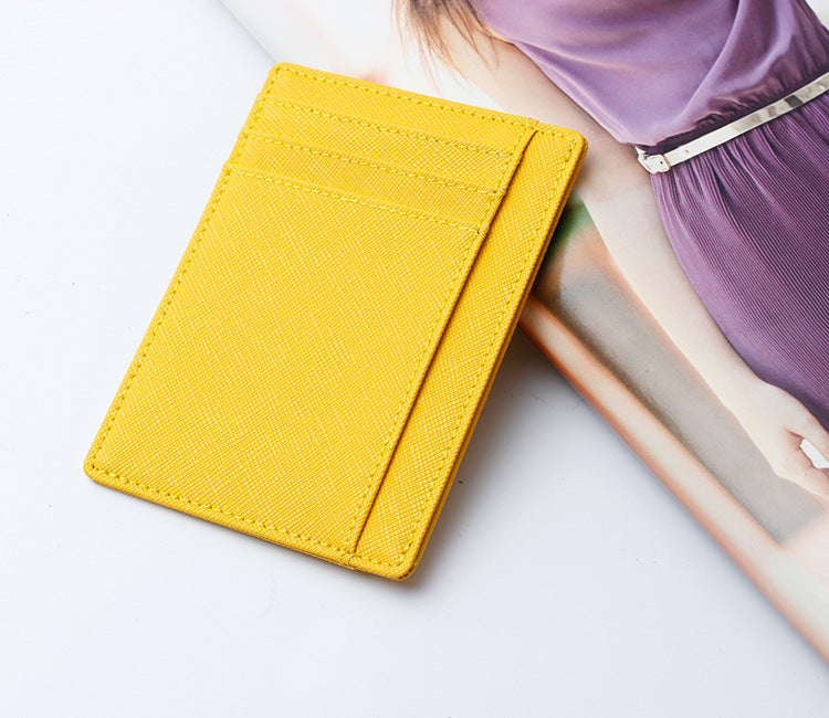 Women's & Men's & Leather Lightweight Clip First Layer Card Holder