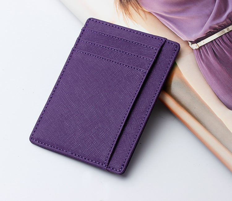 Women's & Men's & Leather Lightweight Clip First Layer Card Holder