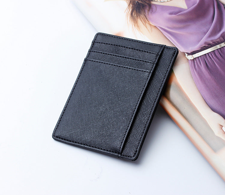 Women's & Men's & Leather Lightweight Clip First Layer Card Holder