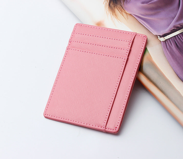 Women's & Men's & Leather Lightweight Clip First Layer Card Holder