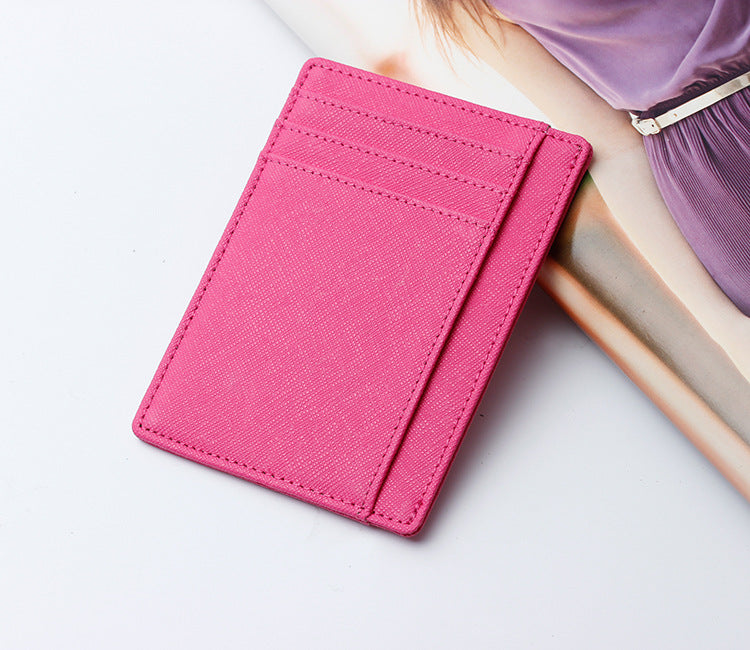 Women's & Men's & Leather Lightweight Clip First Layer Card Holder