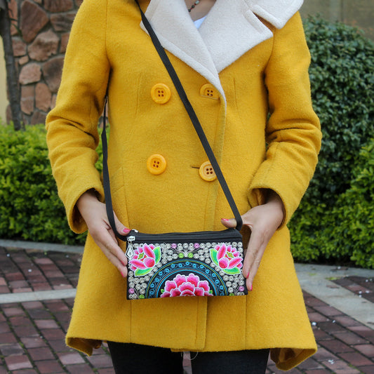 Women's Stall Yunnan National Style Embroidered Double Bags