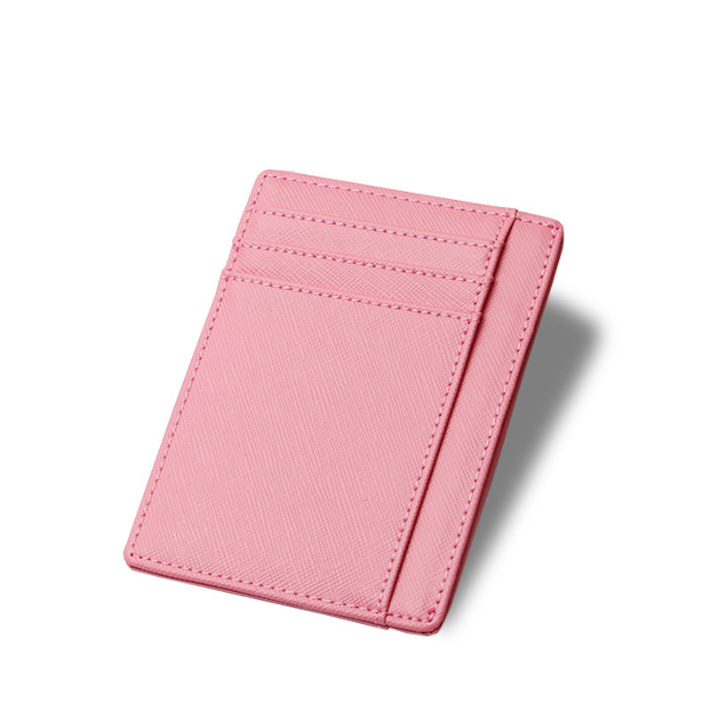 Women's & Men's & Leather Lightweight Clip First Layer Card Holder