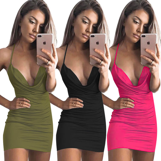Stylish Women's Sexy Backless Spaghetti Straps Clothing