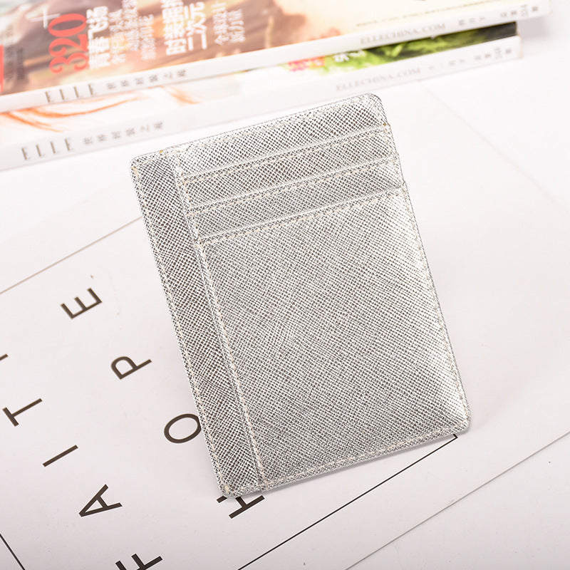 Women's & Men's & Leather Lightweight Clip First Layer Card Holder