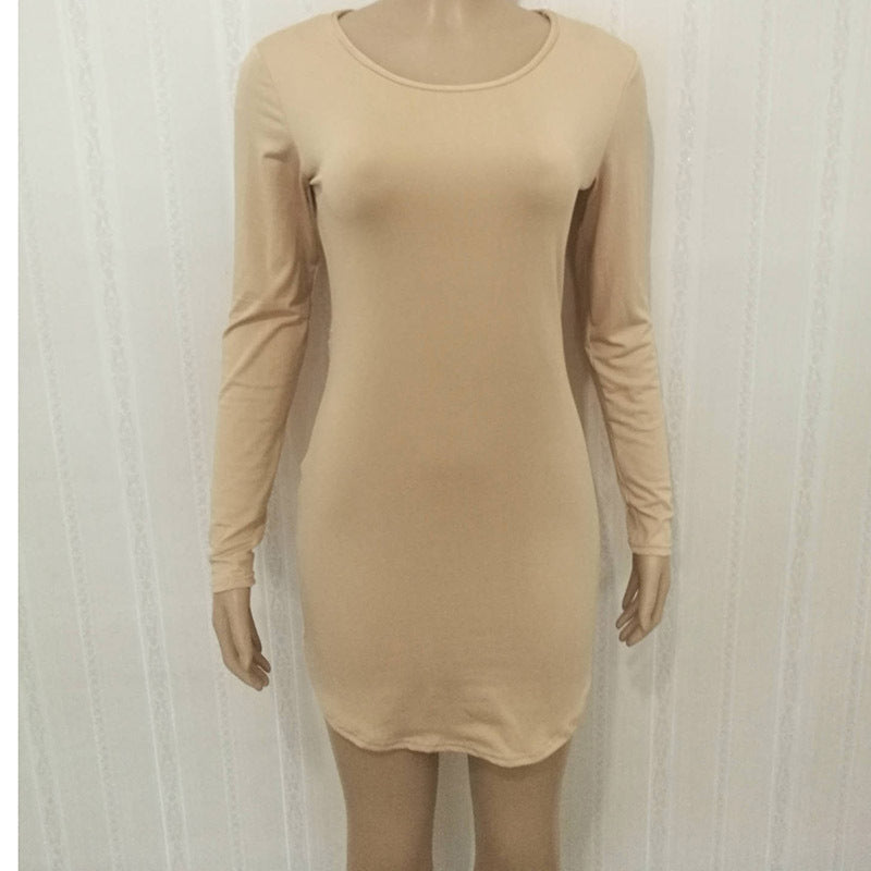Women's Autumn Solid Color Long Sleeve Commute Plus Size