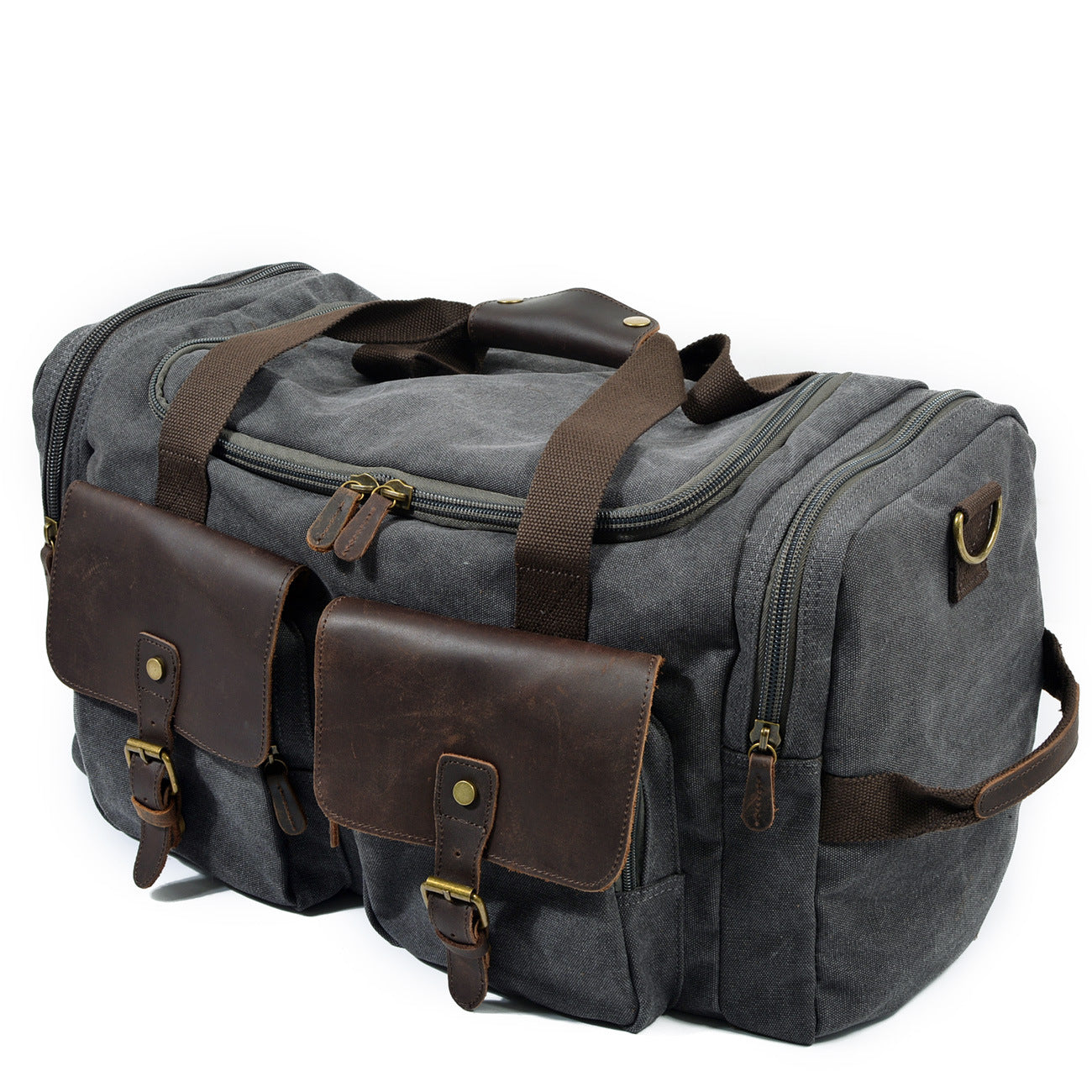 Versatile Men's Canvas Large Capacity Wearproof Travel Bags