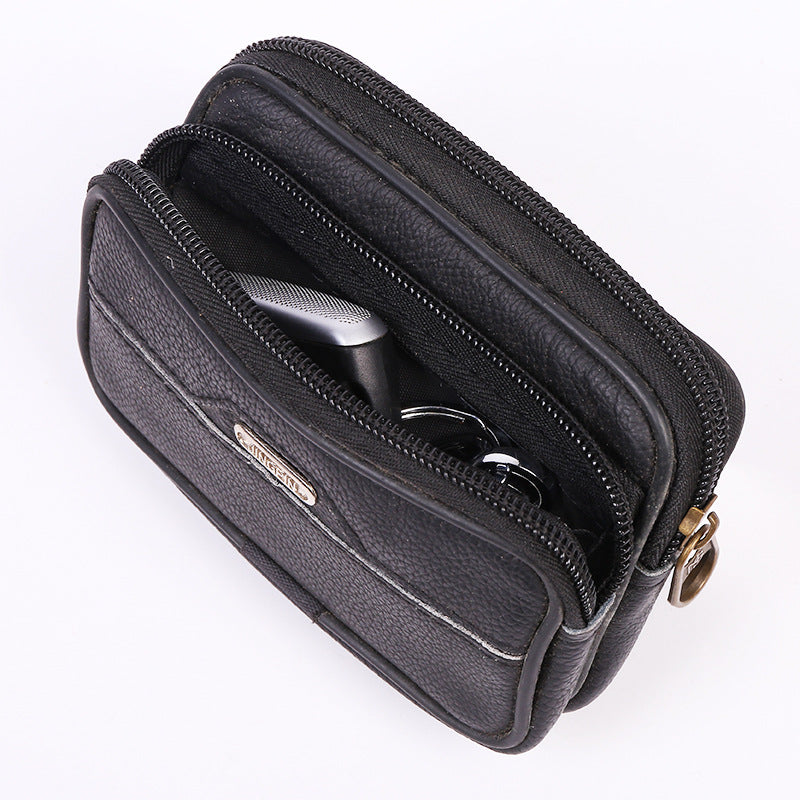 Men's Wear Mobile Pouch Cowhide Multifunctional Change Men's Waist Packs