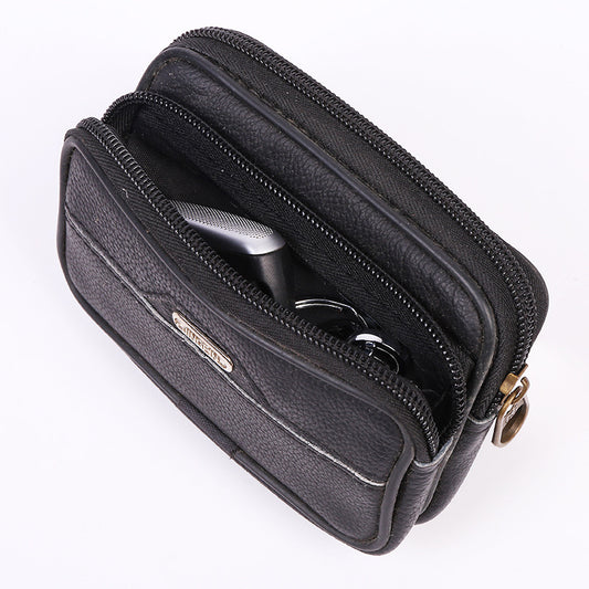 Men's Wear Mobile Pouch Cowhide Multifunctional Change Men's Waist Packs