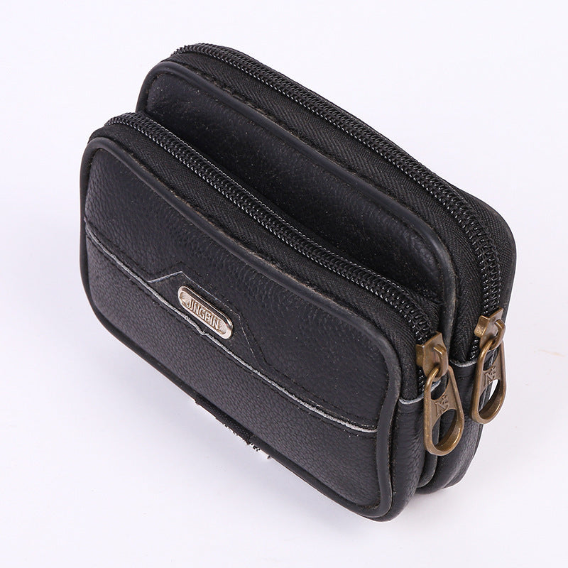 Men's Wear Mobile Pouch Cowhide Multifunctional Change Men's Waist Packs