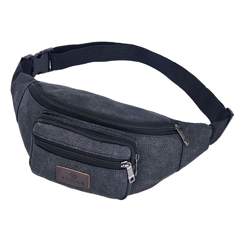 Men's Trendy Fashion Zip Canvas Printed Men's Waist Packs