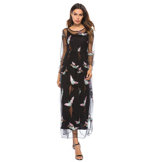 Women's Large Embroidered Lace Two-piece Set Exquisite Dresses