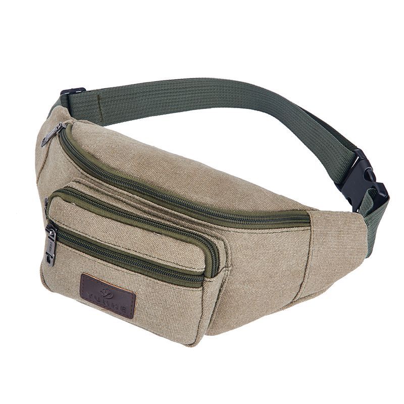 Men's Trendy Fashion Zip Canvas Printed Men's Waist Packs