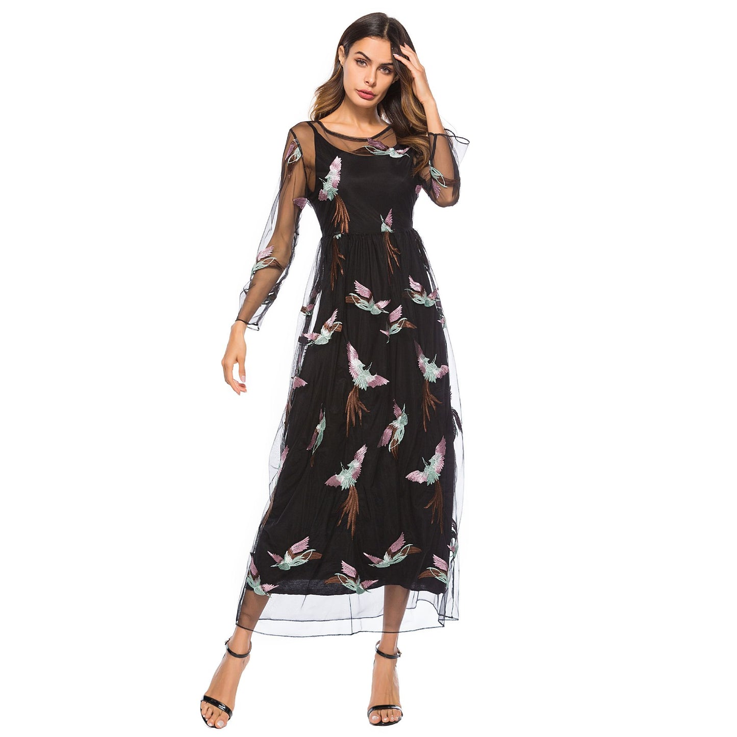 Women's Large Embroidered Lace Two-piece Set Exquisite Dresses