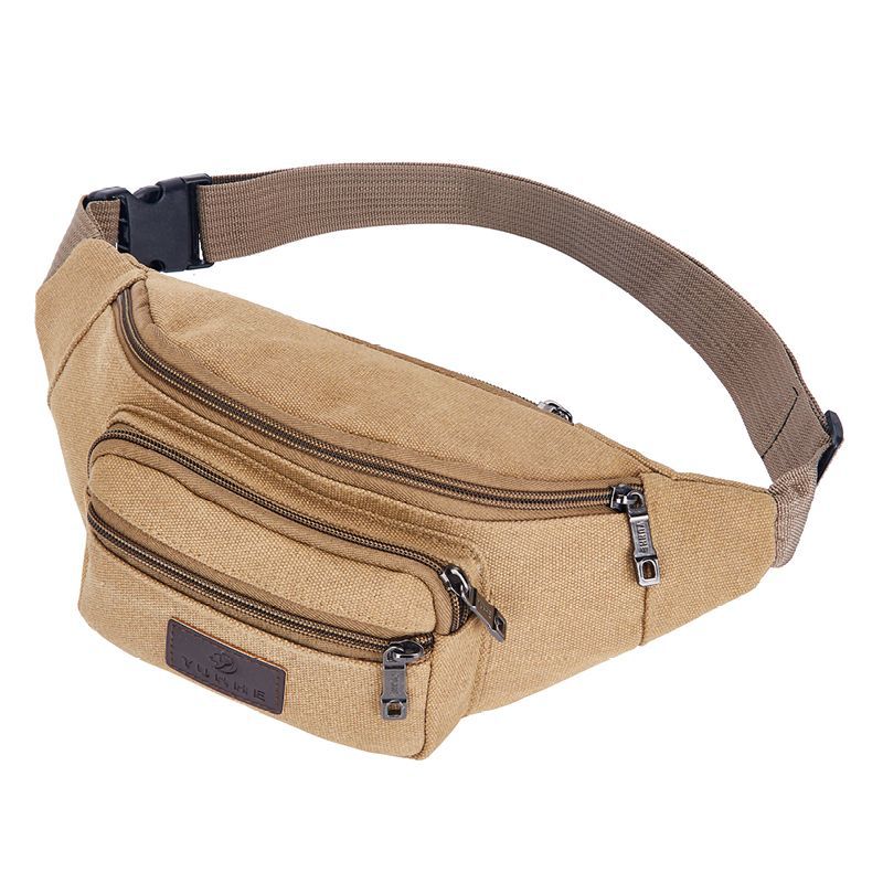 Men's Trendy Fashion Zip Canvas Printed Men's Waist Packs