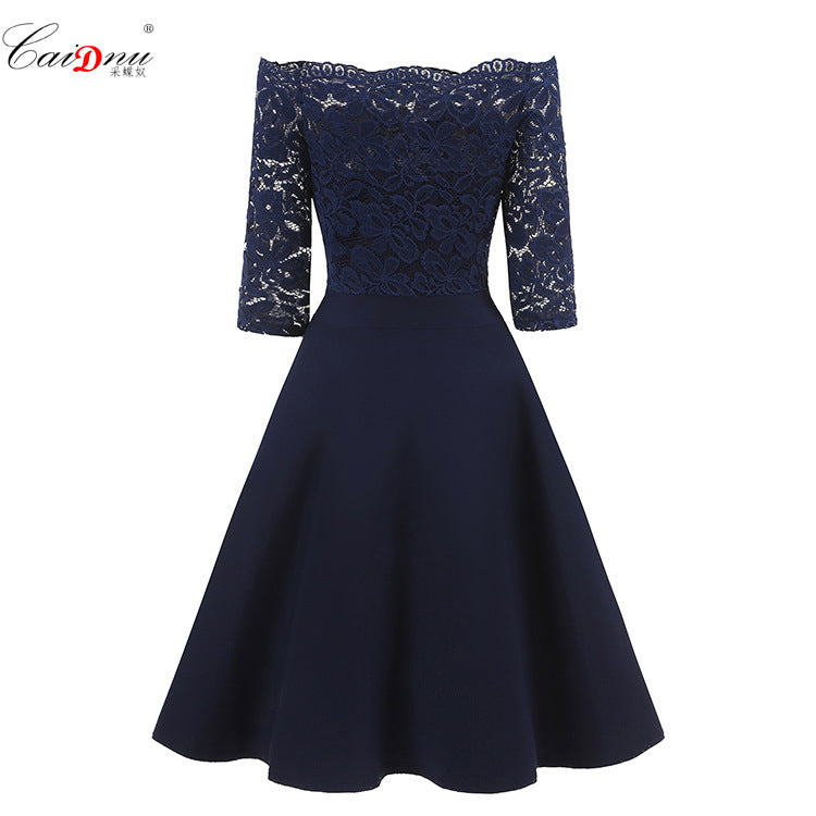 Women's Elegant Versatile Graceful Lace Dress Dresses