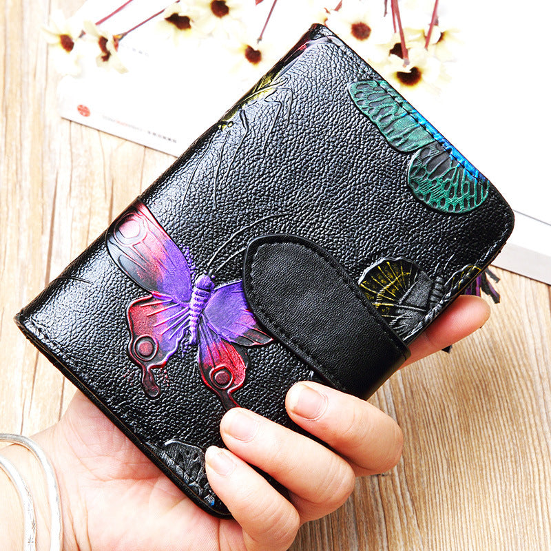 Women's Short Genuine Leather Personalized Mini Pocket Ladies Wallets