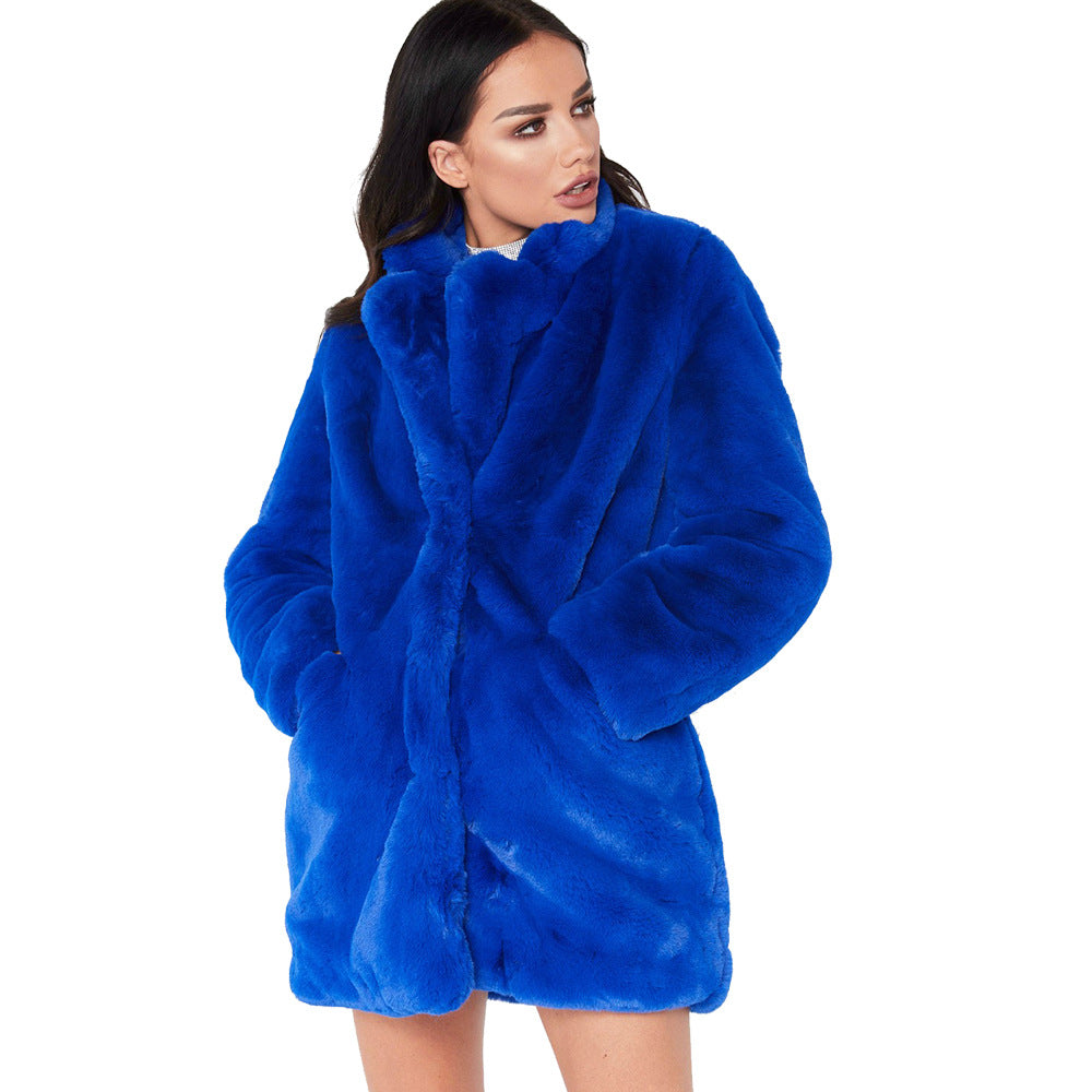 Women's Durable Winter Loose Fur Fluff Coats