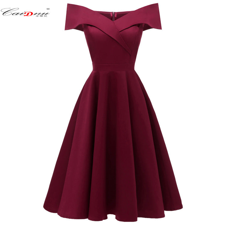 Beautiful Popular Autumn Elegant Waist Dress Dresses