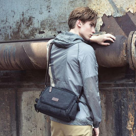 Elegant Canvas Korean Style Cross Body Men's Messenger Bags