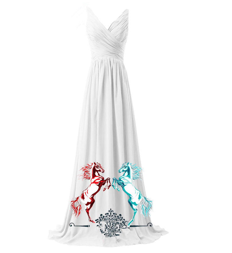 Backless Pleated Dress Long Lace Up Wedding Dresses