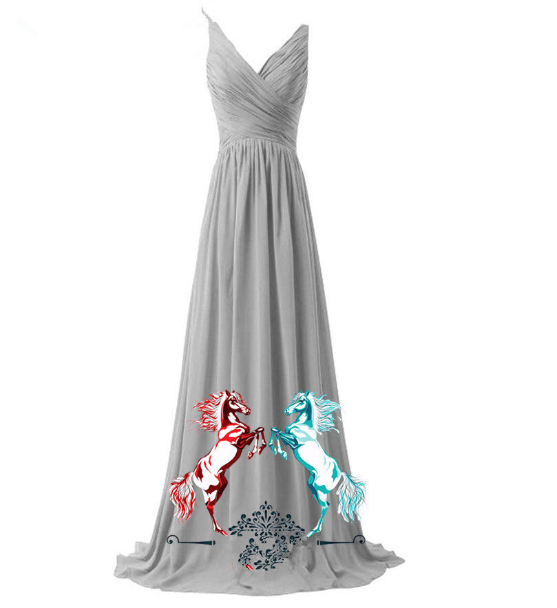 Backless Pleated Dress Long Lace Up Wedding Dresses