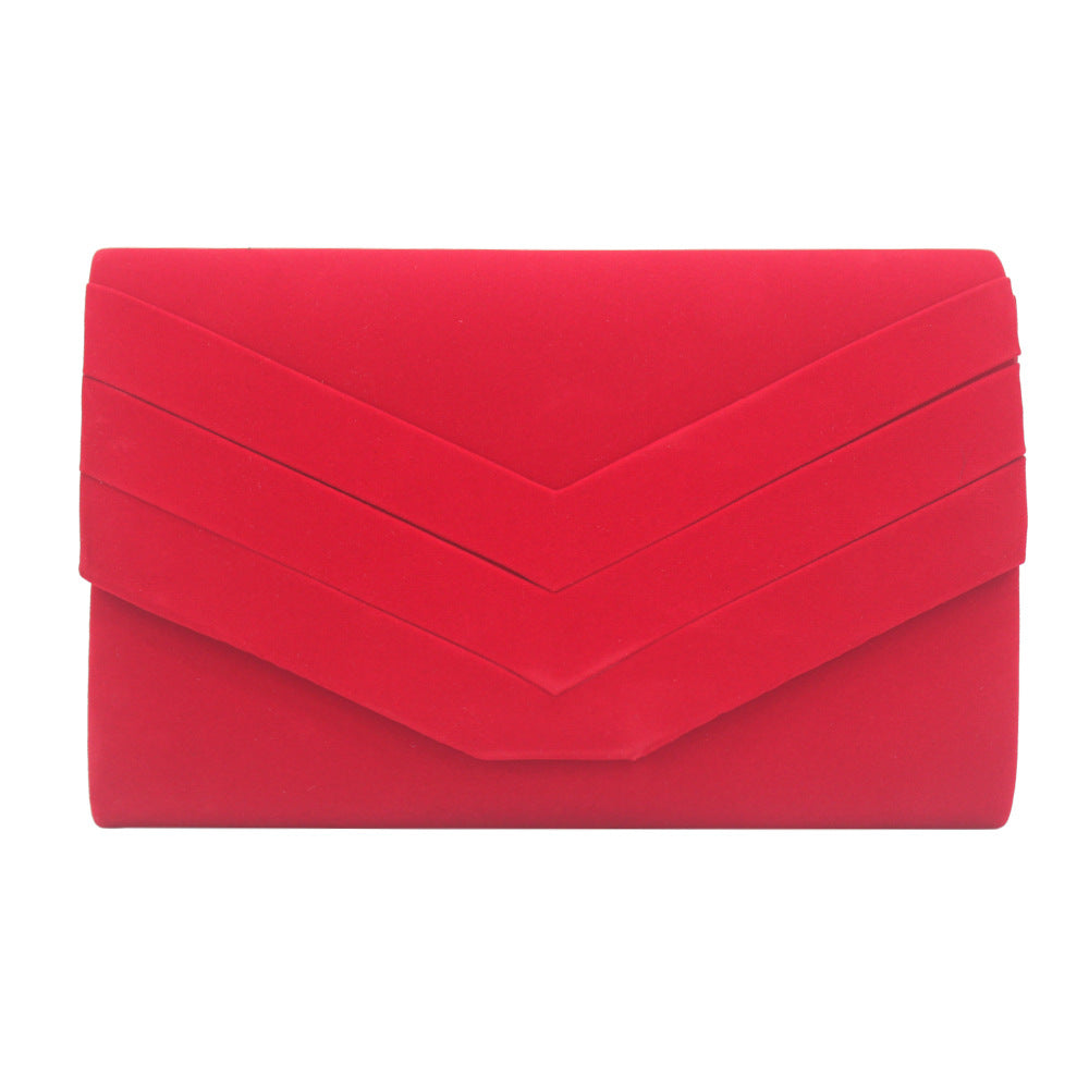Flannel Three V Folding Fashion Clutch Evening Bags