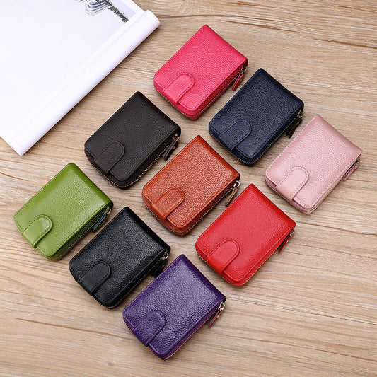 Men's First Layer Cowhide Driving License Leather Card Holder