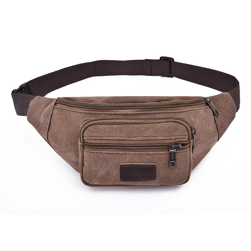 Men's Trendy Fashion Zip Canvas Printed Men's Waist Packs