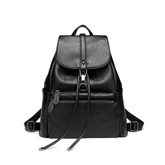 Women's Korean Style Fashion Litchi Pattern Large Backpacks