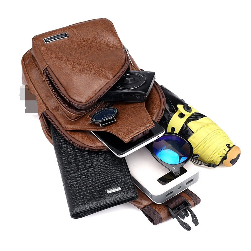 Men's Elegant Classy Rechargeable Retro Cycling Men's Shoulder Bags