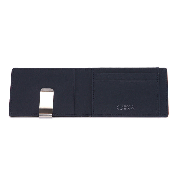 Men's Creative Stainless Steel Folder Clip Cross Card Holder