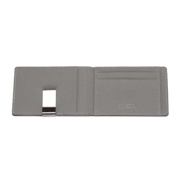 Men's Creative Stainless Steel Folder Clip Cross Card Holder