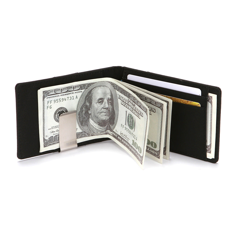 Men's Creative Stainless Steel Folder Clip Cross Card Holder