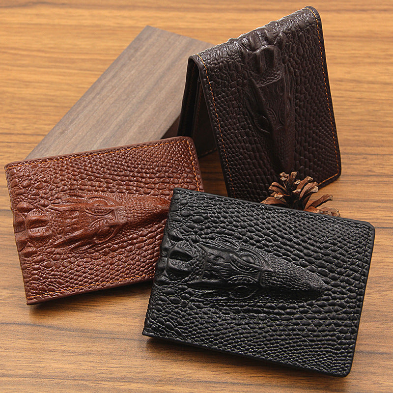 Driving License Leather Multiple Slots Crocodile Id Package