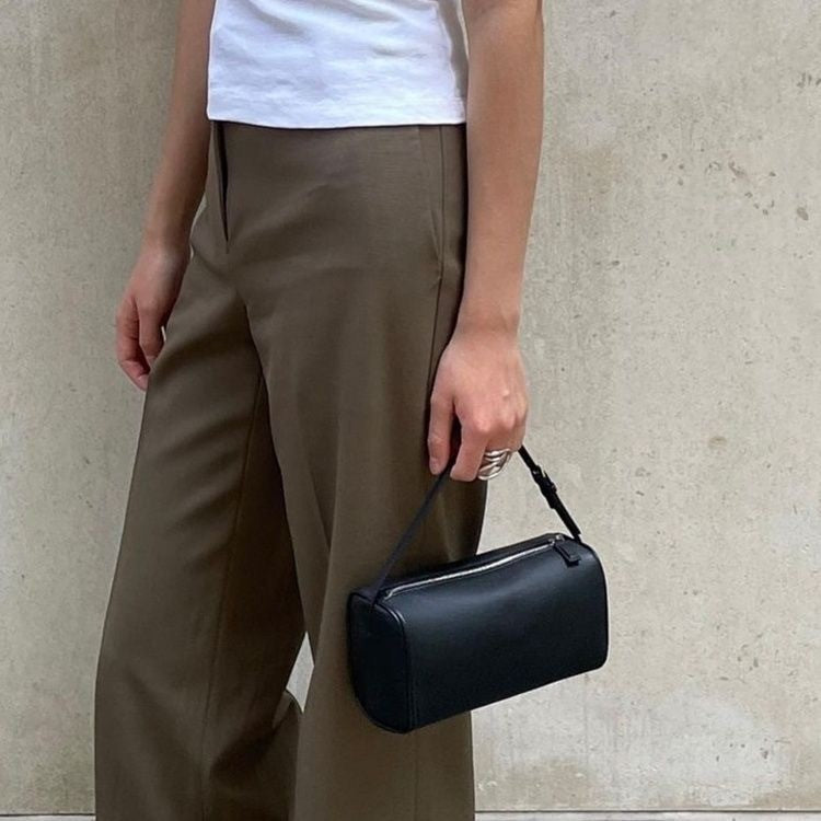 Pen Suede Leather Underarm Mini Pouch Handbags