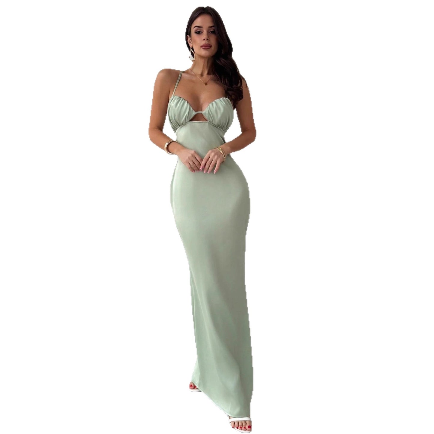 Women's Vacation Style Elegant Slimming Textured High-grade Dress