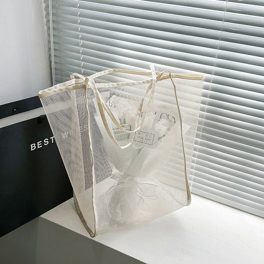 Shopping Voile Transparent Fashion Mesh Beach Bags
