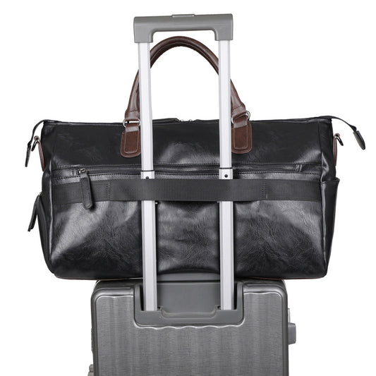 Men's Capacity Shoe Warehouse Short-distance Leather Portable Travel Bags