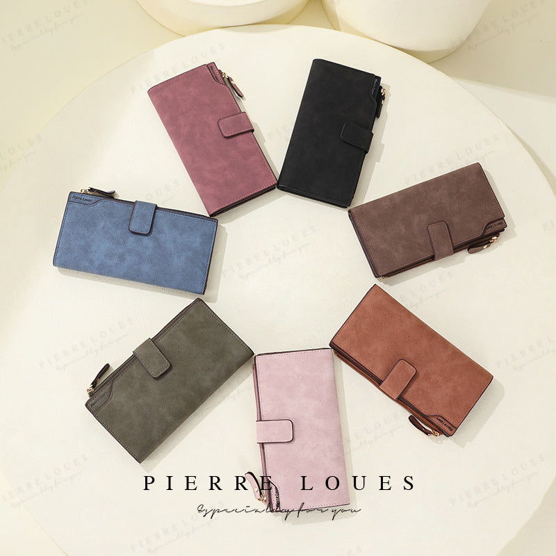 Women's Long High-grade Fashion Frosted Clutch Multifunctional Ladies Wallets