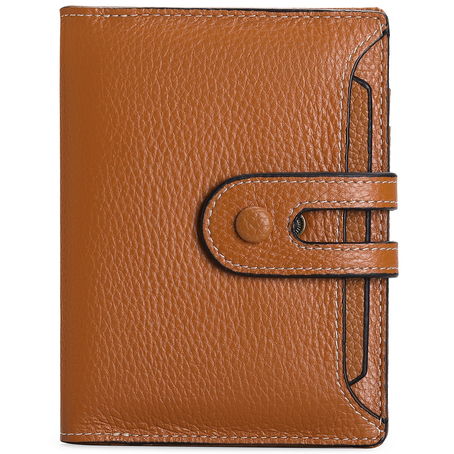 Women's Short Vintage Oil Wax Cowhide Large Ladies Wallets