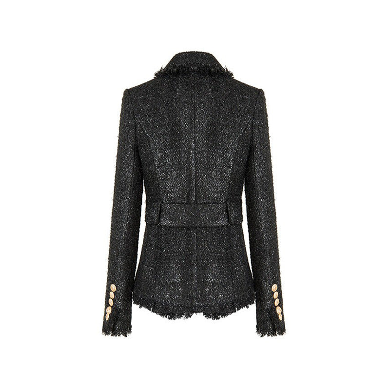 Black Waist Slim Fit Temperament Commute Blazers