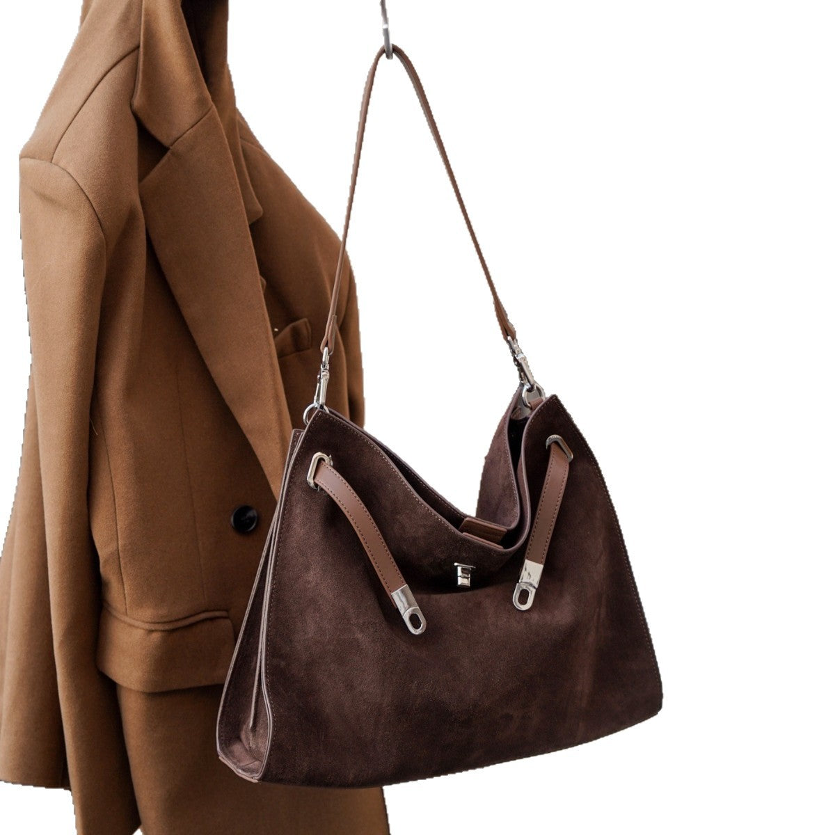 Women's Frosted Leather Hand-held Fashionable Large Capacity Armpit Bags