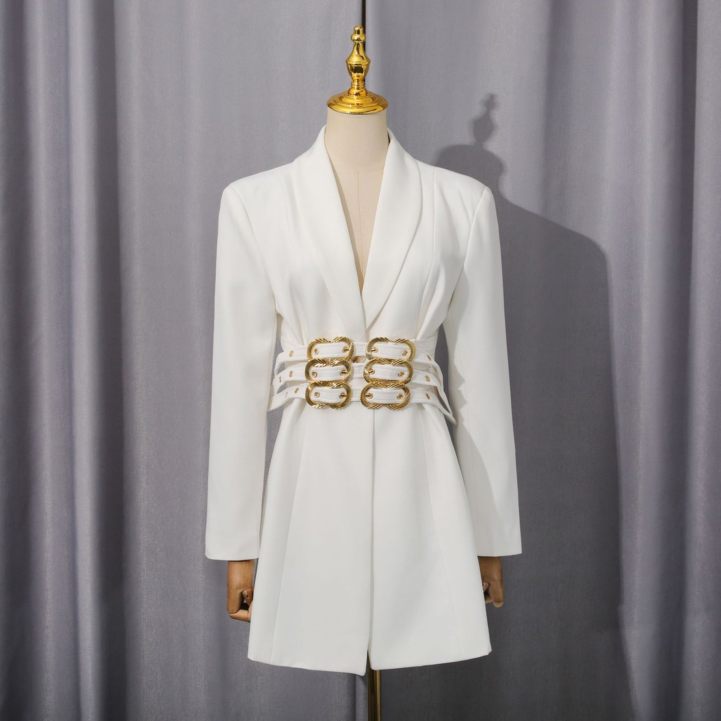 Women's Autumn Commuter Style Belt Slim Design Blazers