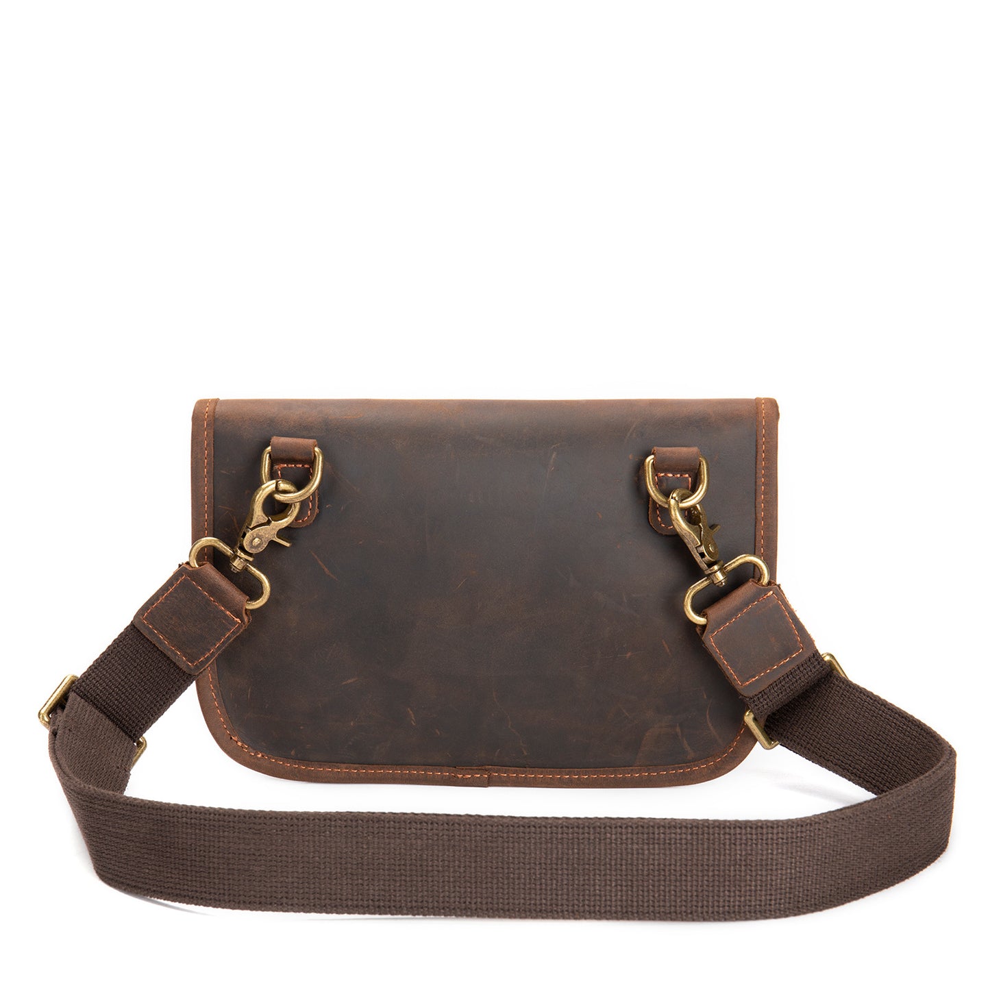 Men's Trendy Stylish Mobile Motorcycle Crazy Horse Men's Shoulder Bags