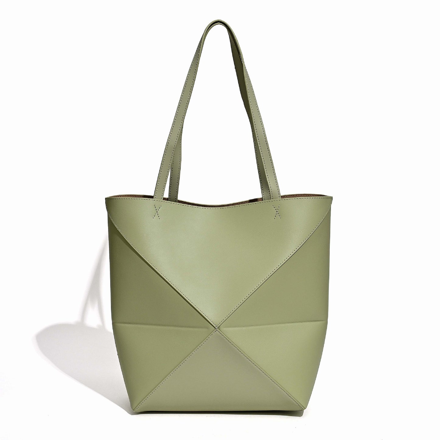 Cowhide Folding Niche High Sense Versatile Handbags