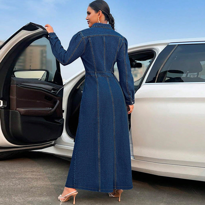 Women's Fashion Wear Breasted Long Sleeve Dress Coats