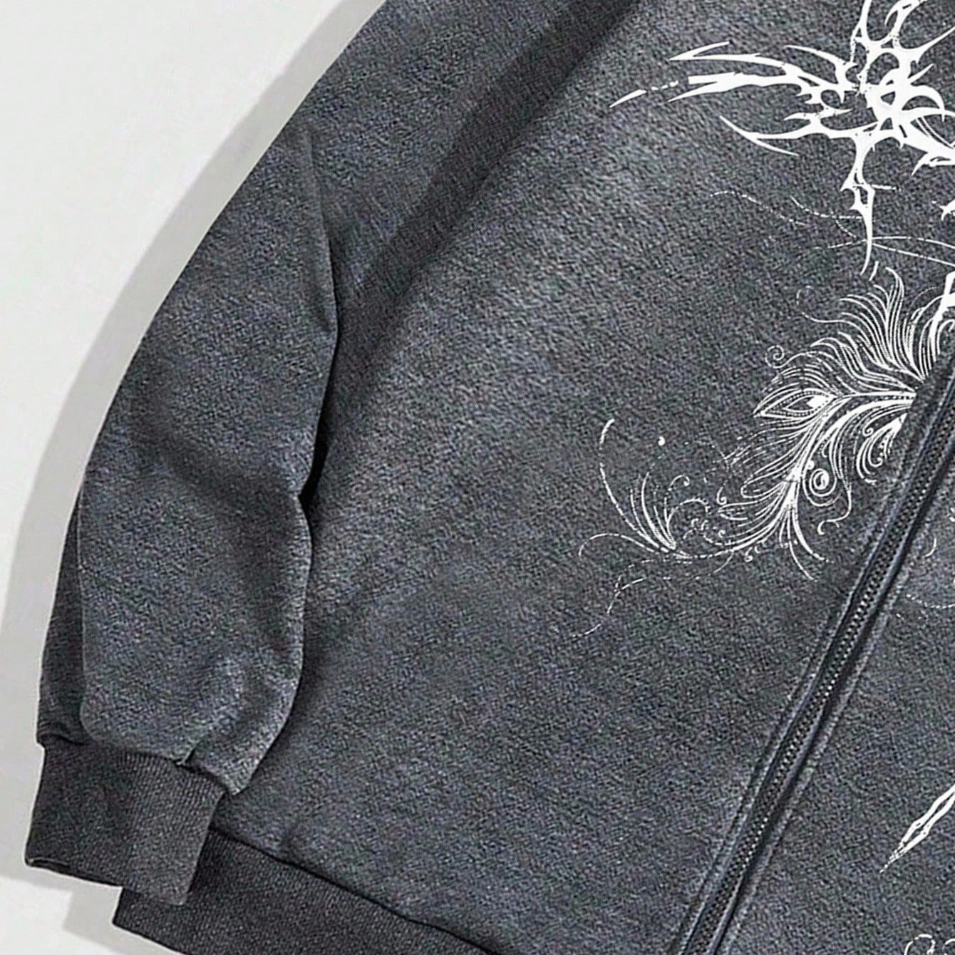 Vintage Cross Printed Long Sleeve Loose Sweaters